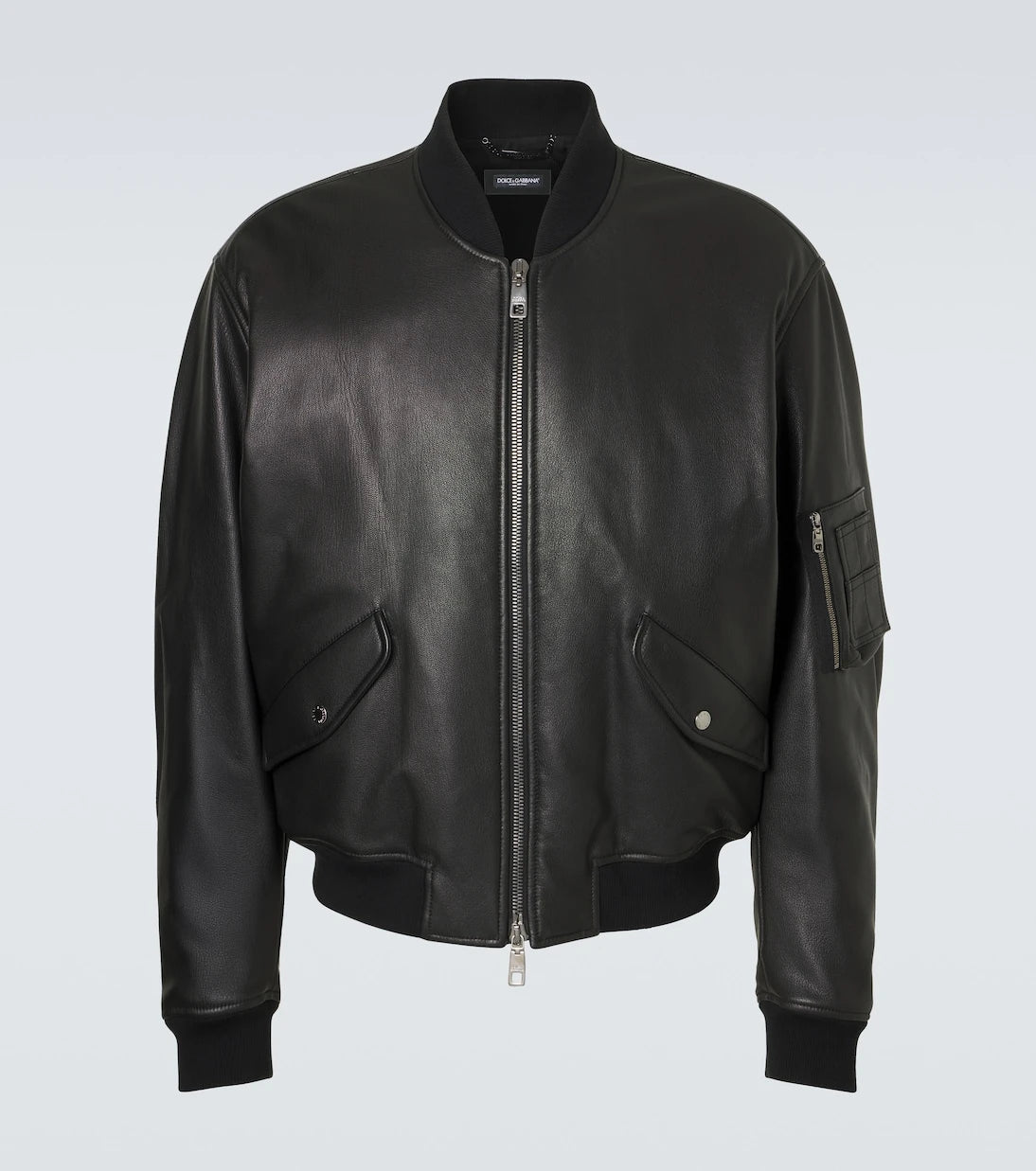 Dolce&Gabbana - Leather bomber jacket