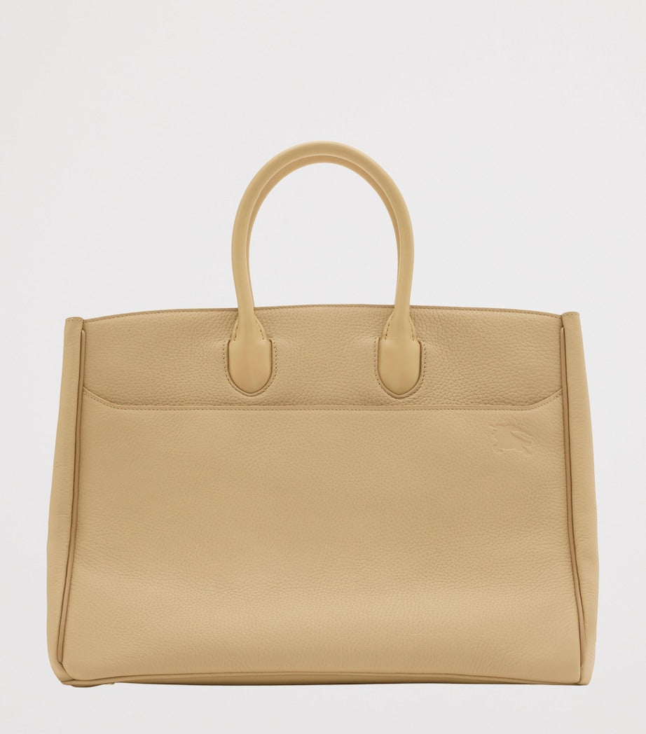 Burberry Beige Leather Medium Rocking Horse Tote Bag