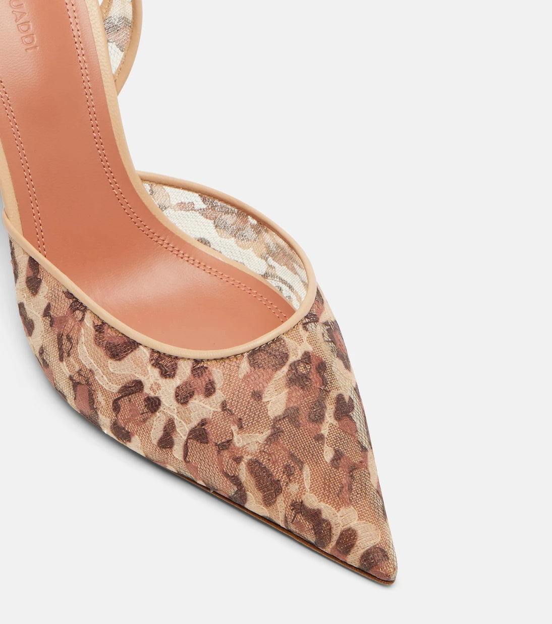 Amina Muaddi - Holli 95 leopard-print slingback pumps