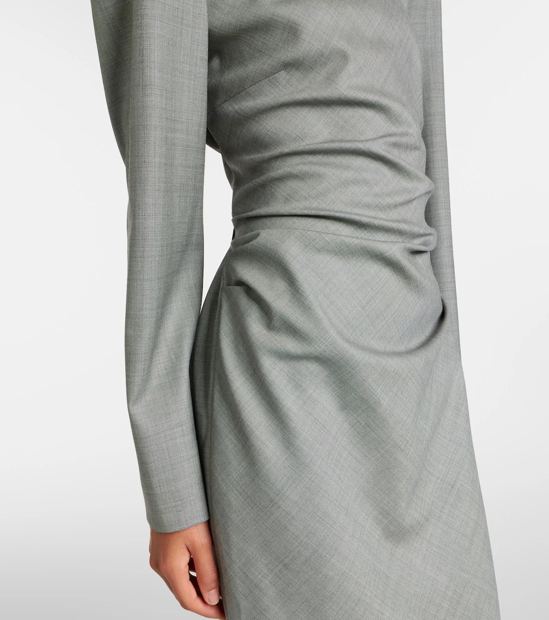 Magda Butrym - Wool tie-detail midi dress