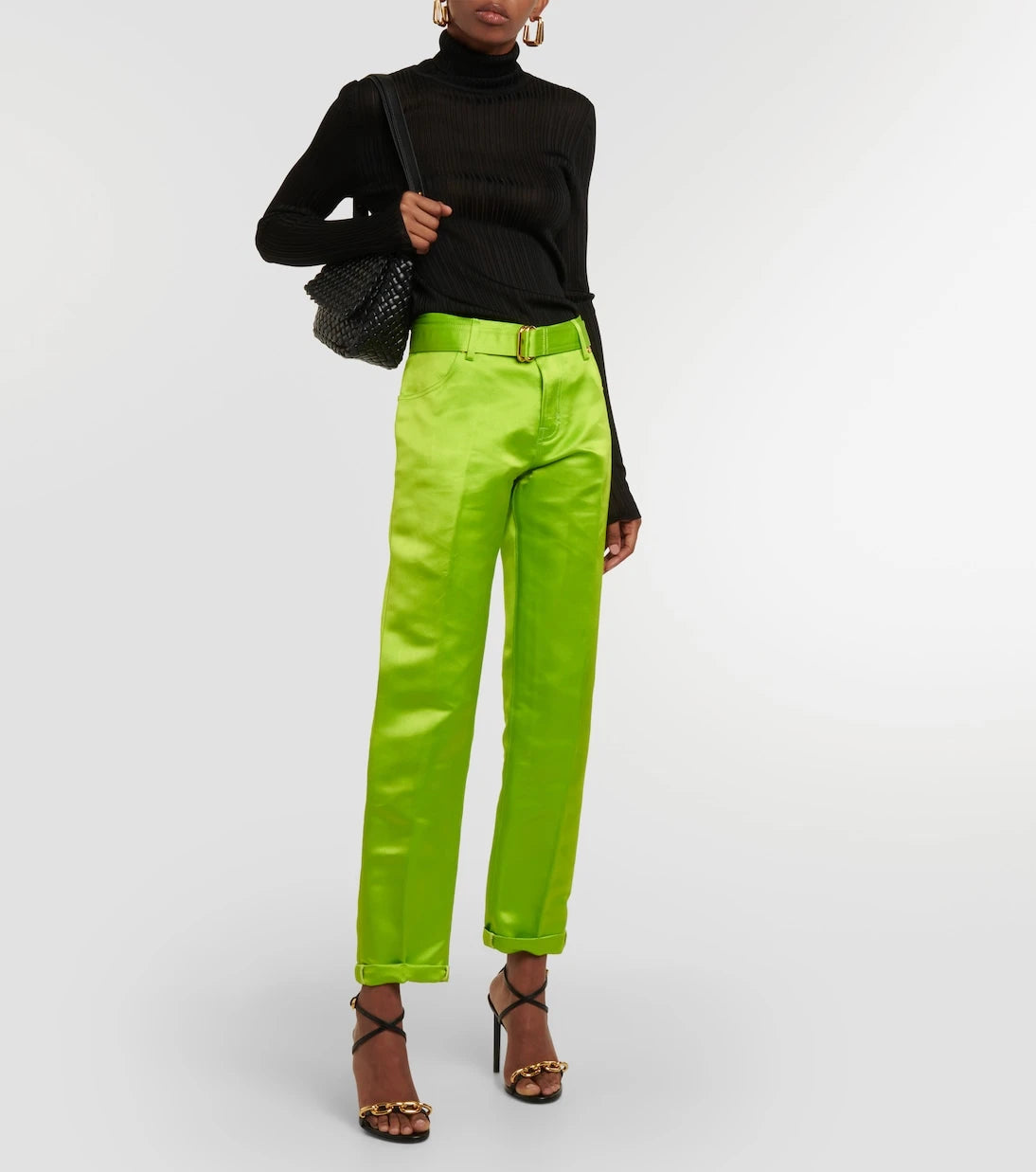 Tom Ford - Cuffed silk straight pants