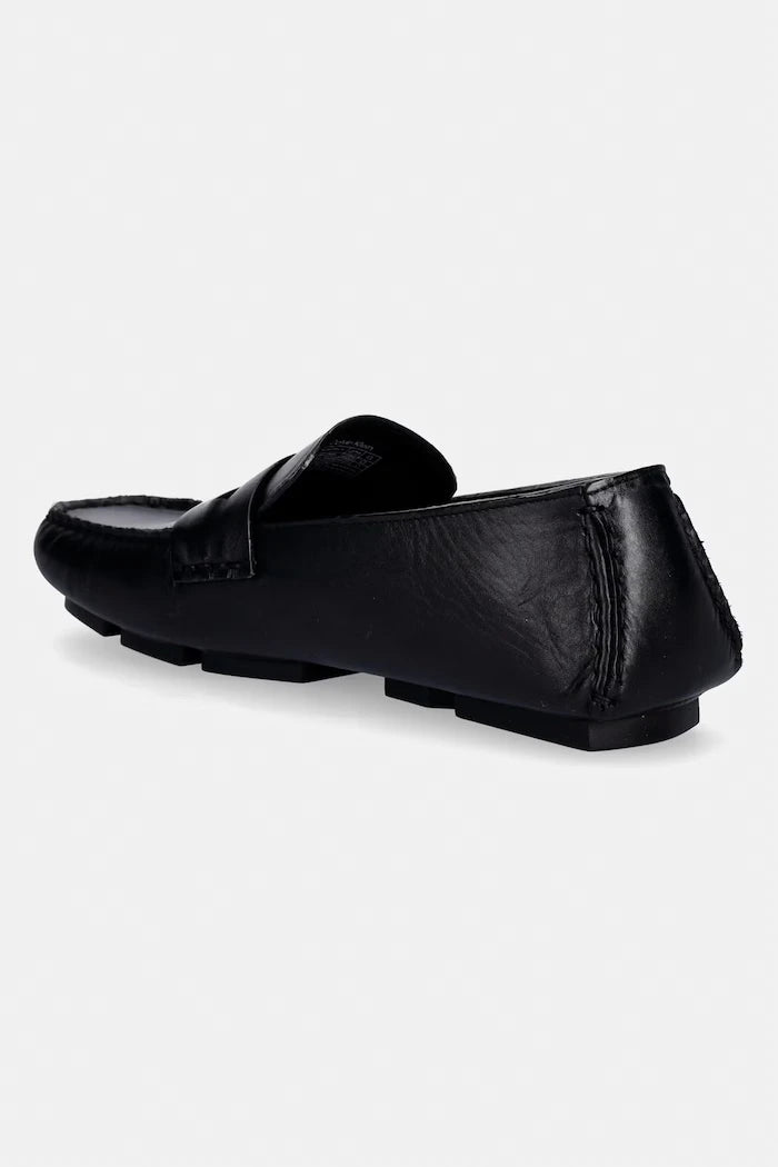 Calvin Klein мокасини дамски от кожа SQUARE DRIVER LTH