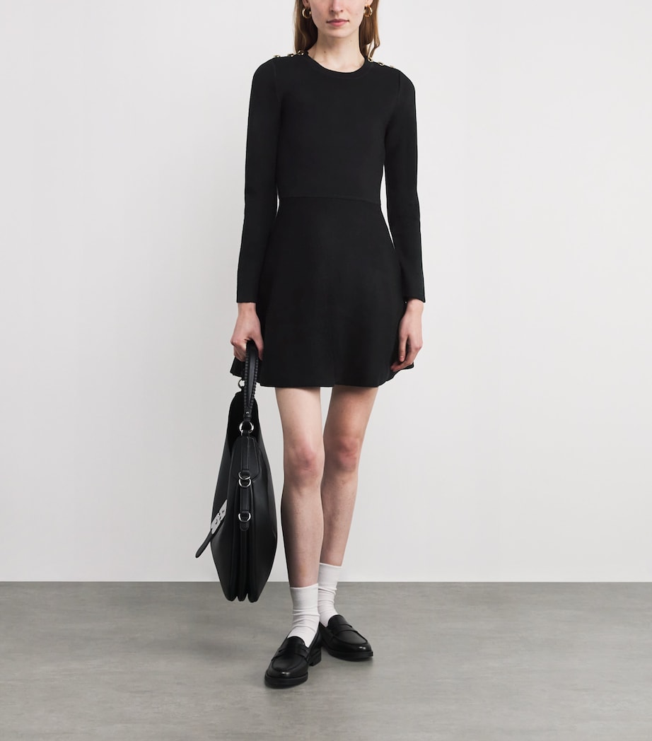 Claudie Pierlot Black Knitted Mini Dress