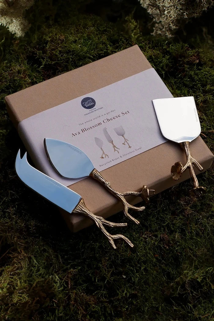 Doing Goods Ava Blossom Cheese Set Peynir Seti 17 x 17 x 4 cm
