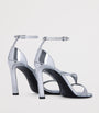 Givenchy Leather Metallic Heeled Sandals 95