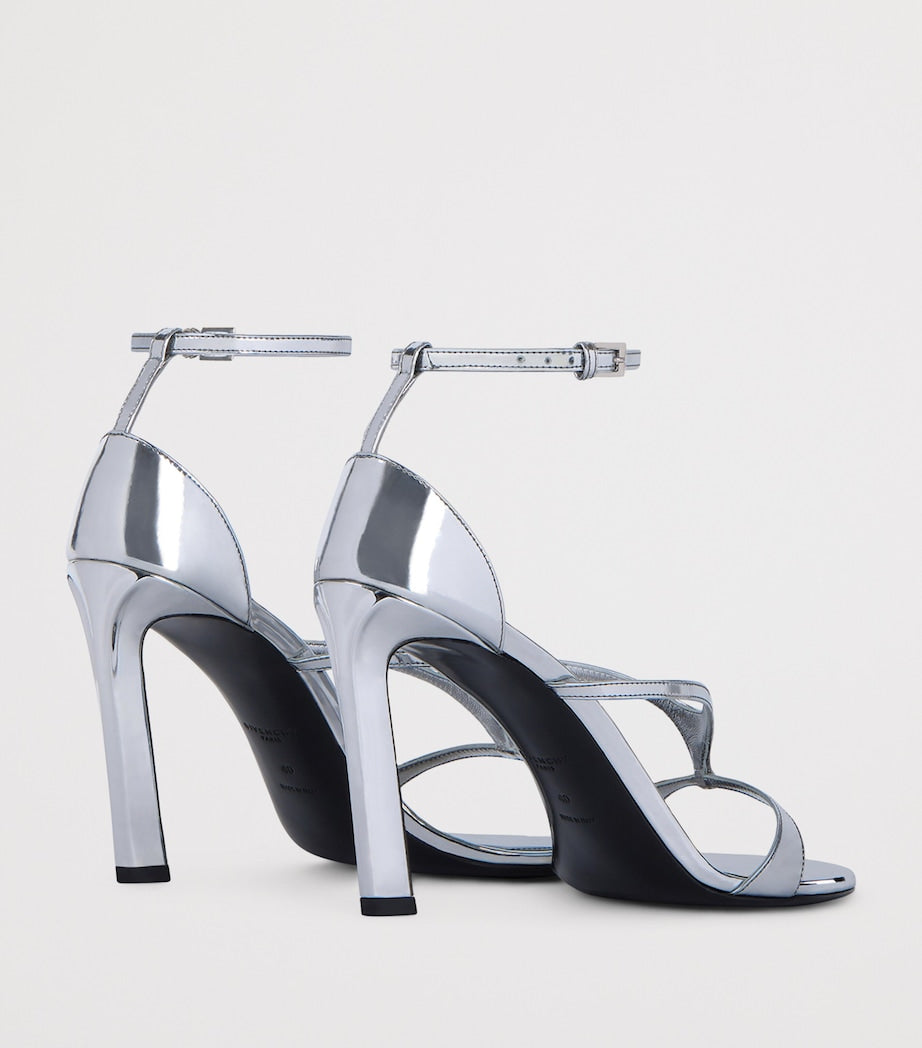 Givenchy Leather Metallic Heeled Sandals 95