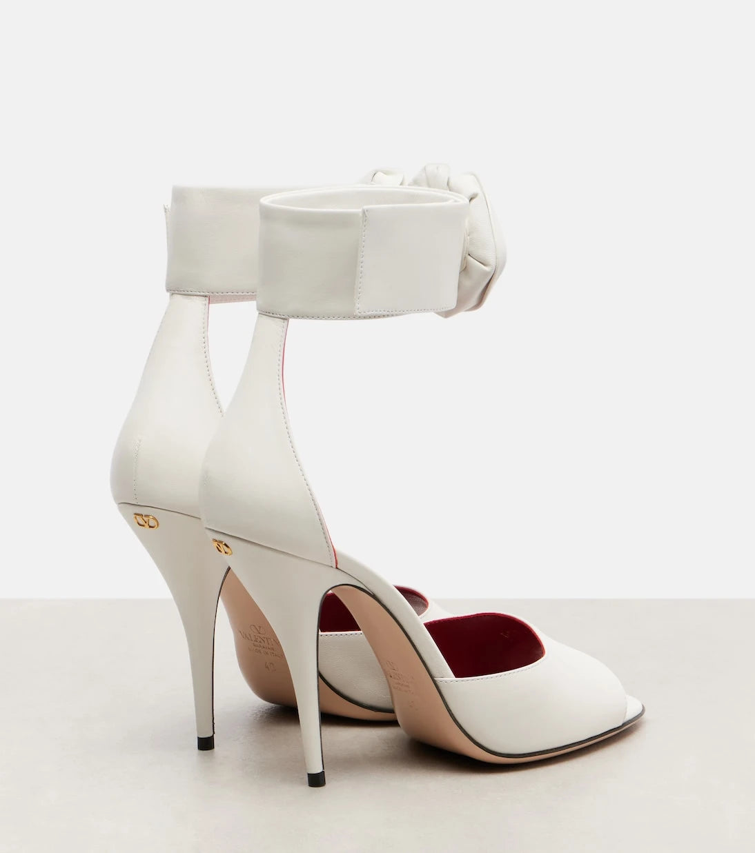 Valentino Garavani - Drip Rose embellished leather sandals