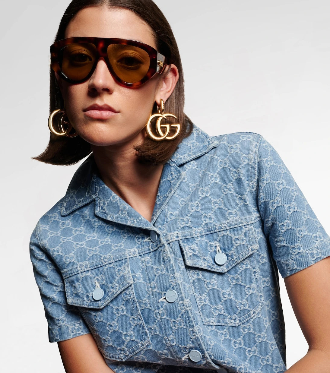 Gucci - نظارة شمسية Signoria shield