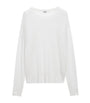 White Wool-Blend Extended-Sleeve Sweater