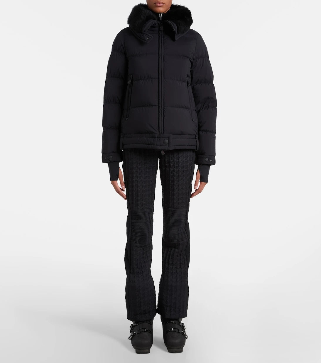 Moncler Grenoble - Arabbas shearling-trimmed hooded down ski jacket