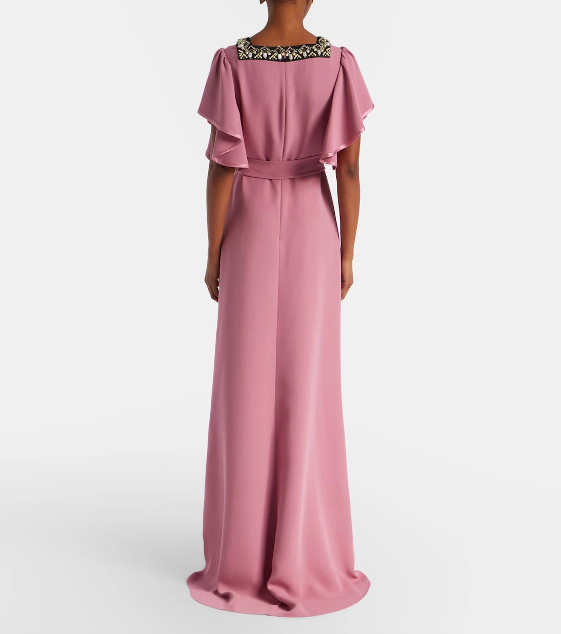 Valentino - Cady Couture embellished belted gown