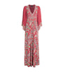 Etro Pink Crepe de Chine Paisley Maxi Dress