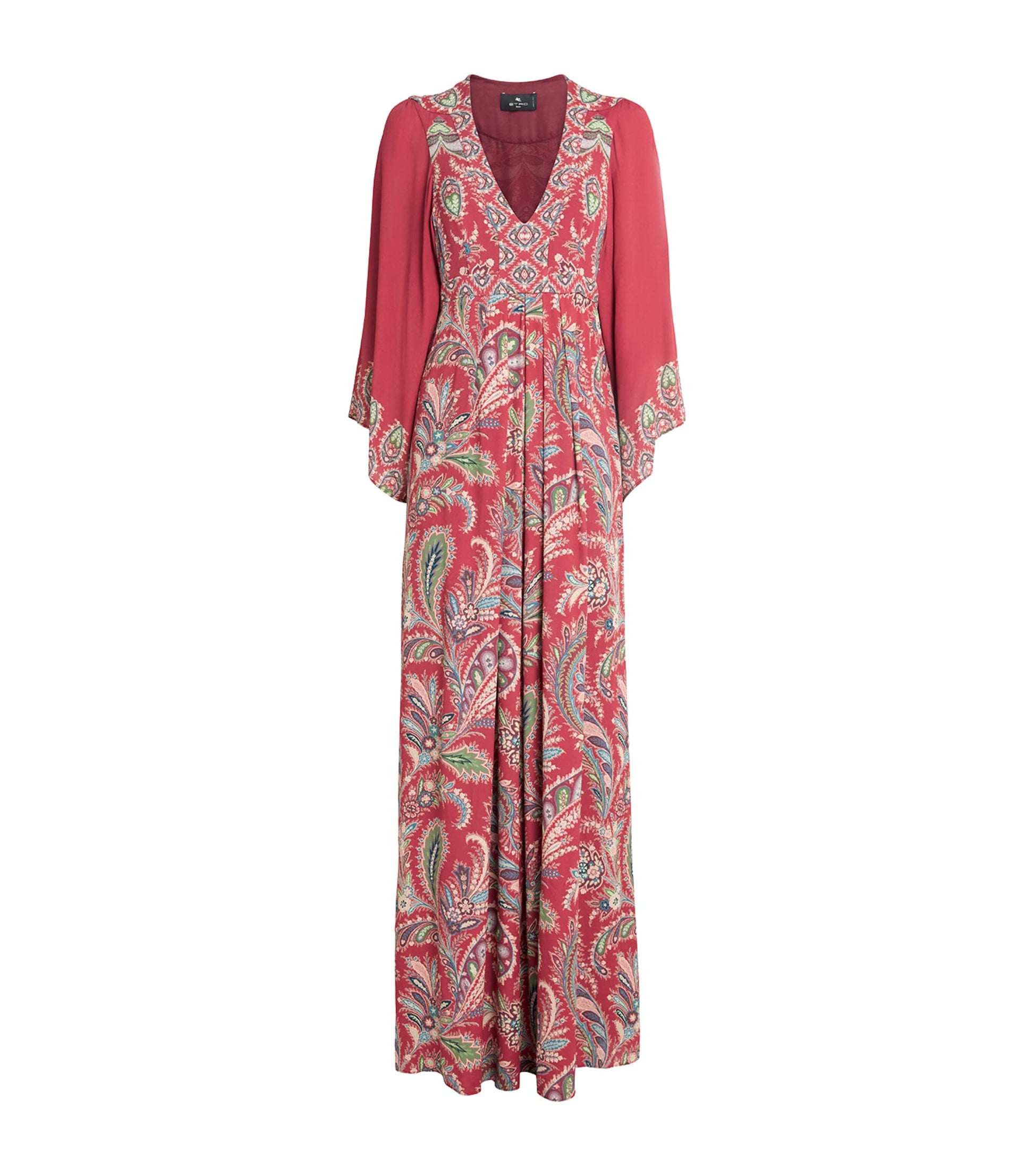 Etro Pink Crepe de Chine Paisley Maxi Dress