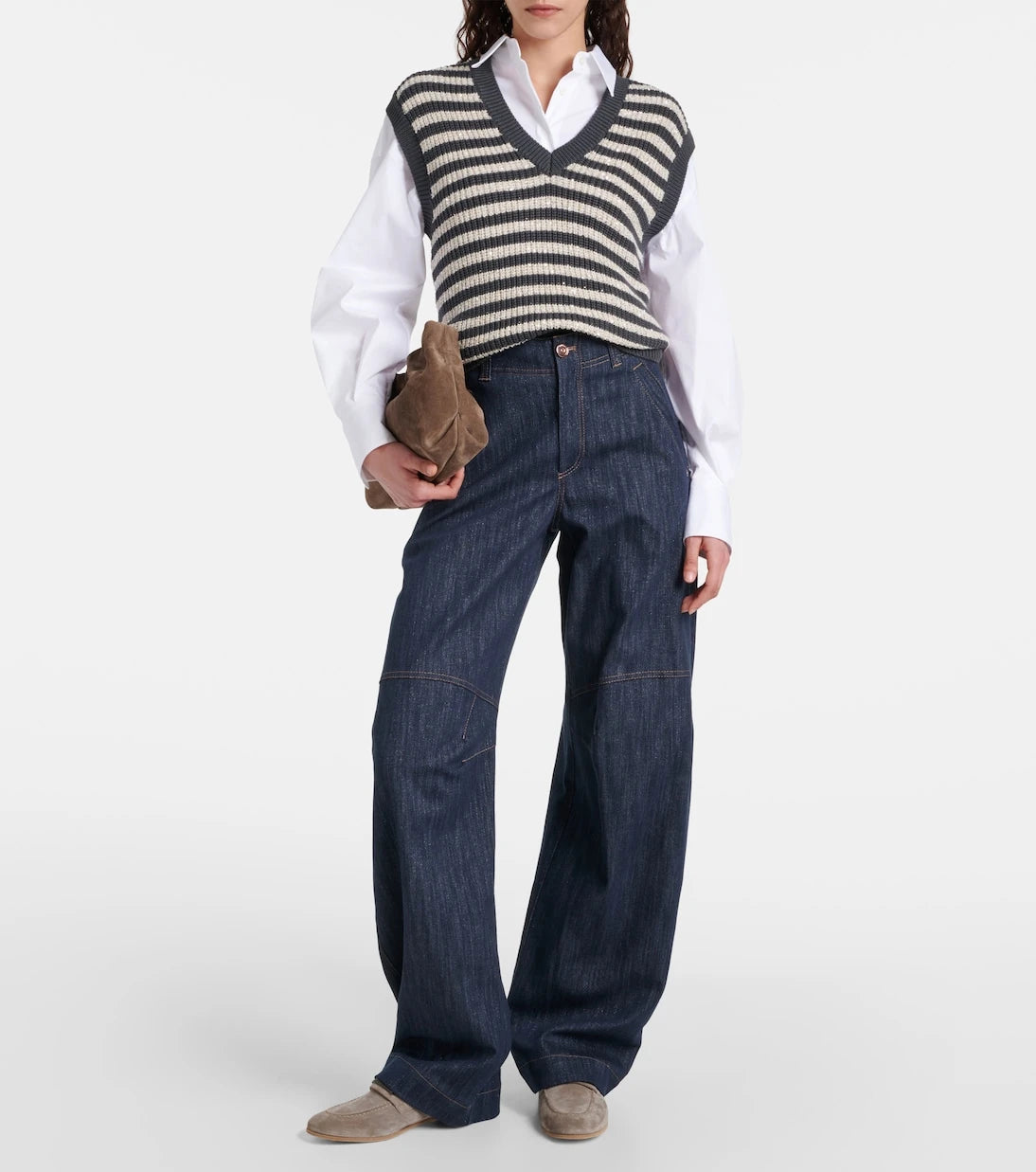 Brunello Cucinelli - High-rise wide-leg jeans