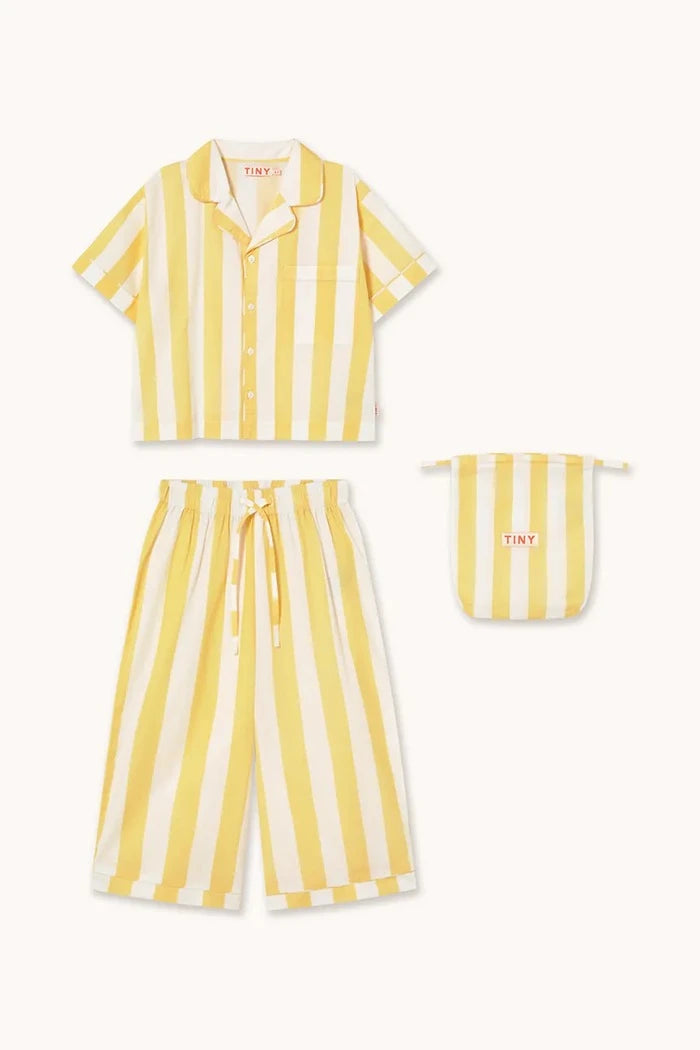 Tinycottons YELLOW STRIPES SET Çocuk Pamuklu Pijama