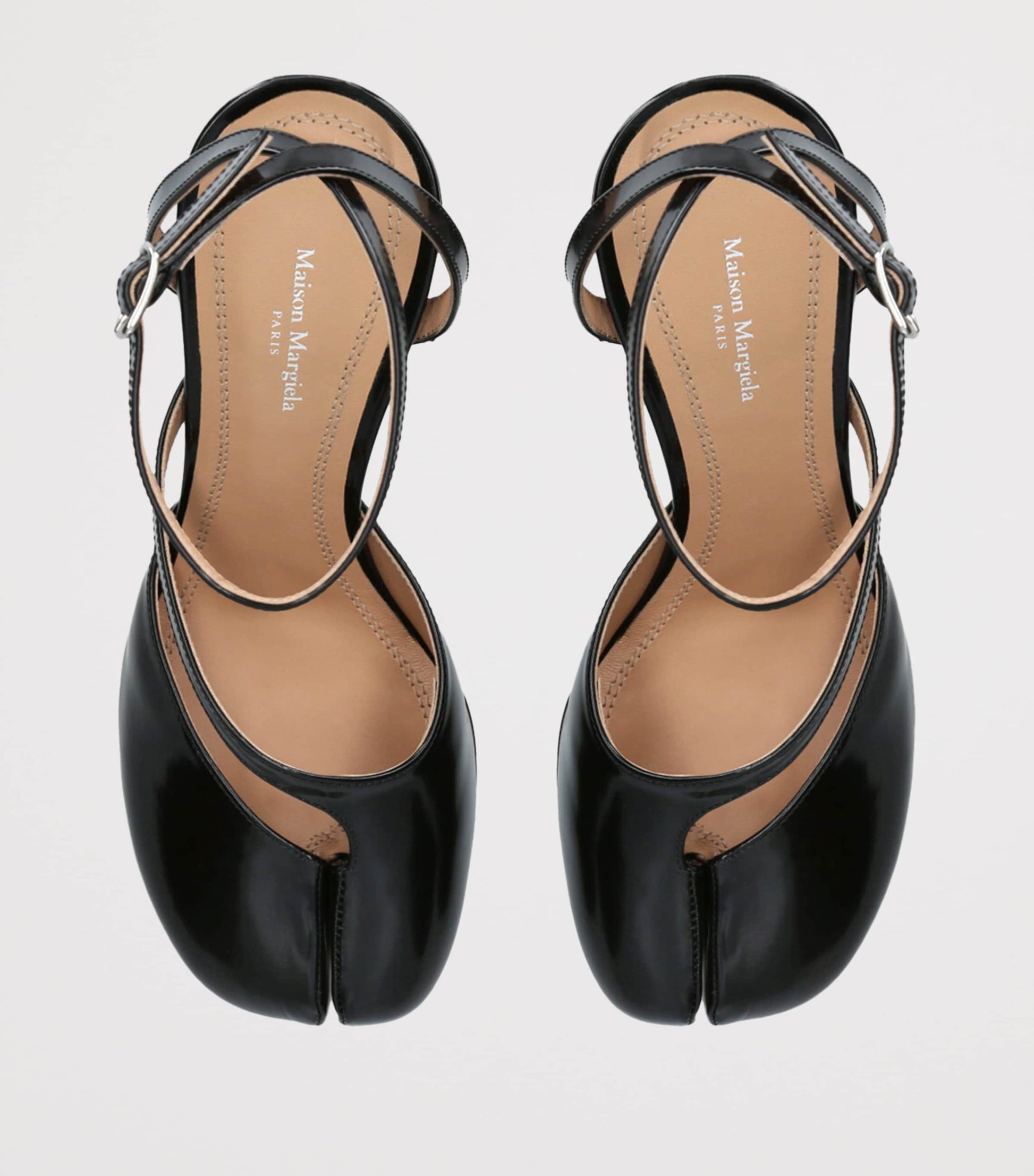 Leather Tabi Pump Sandals 80