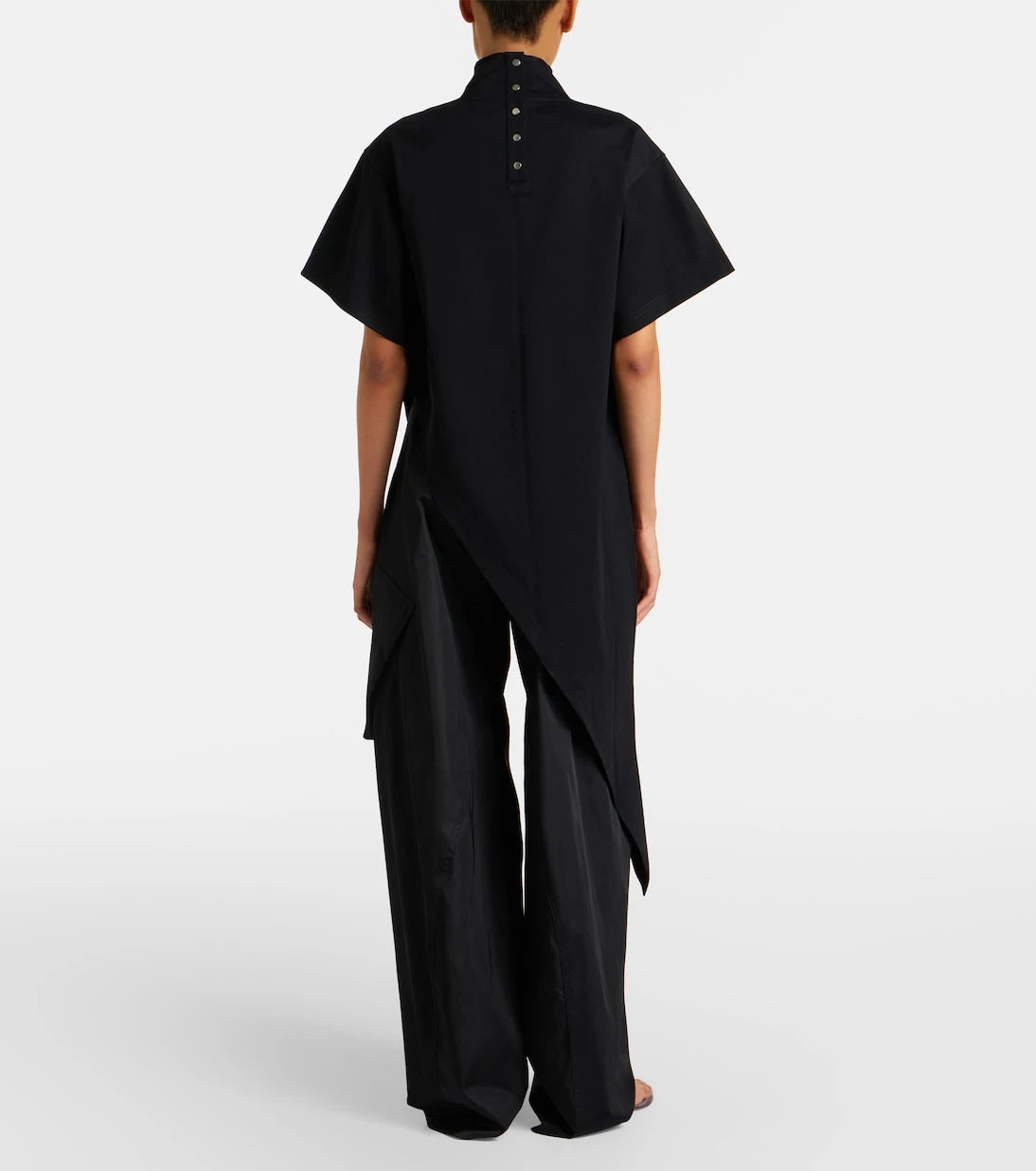Alaïa - Asymmetric cotton jersey T-shirt