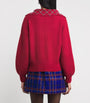 MAX&Co. Red Wool-Blend Embellished Sweater