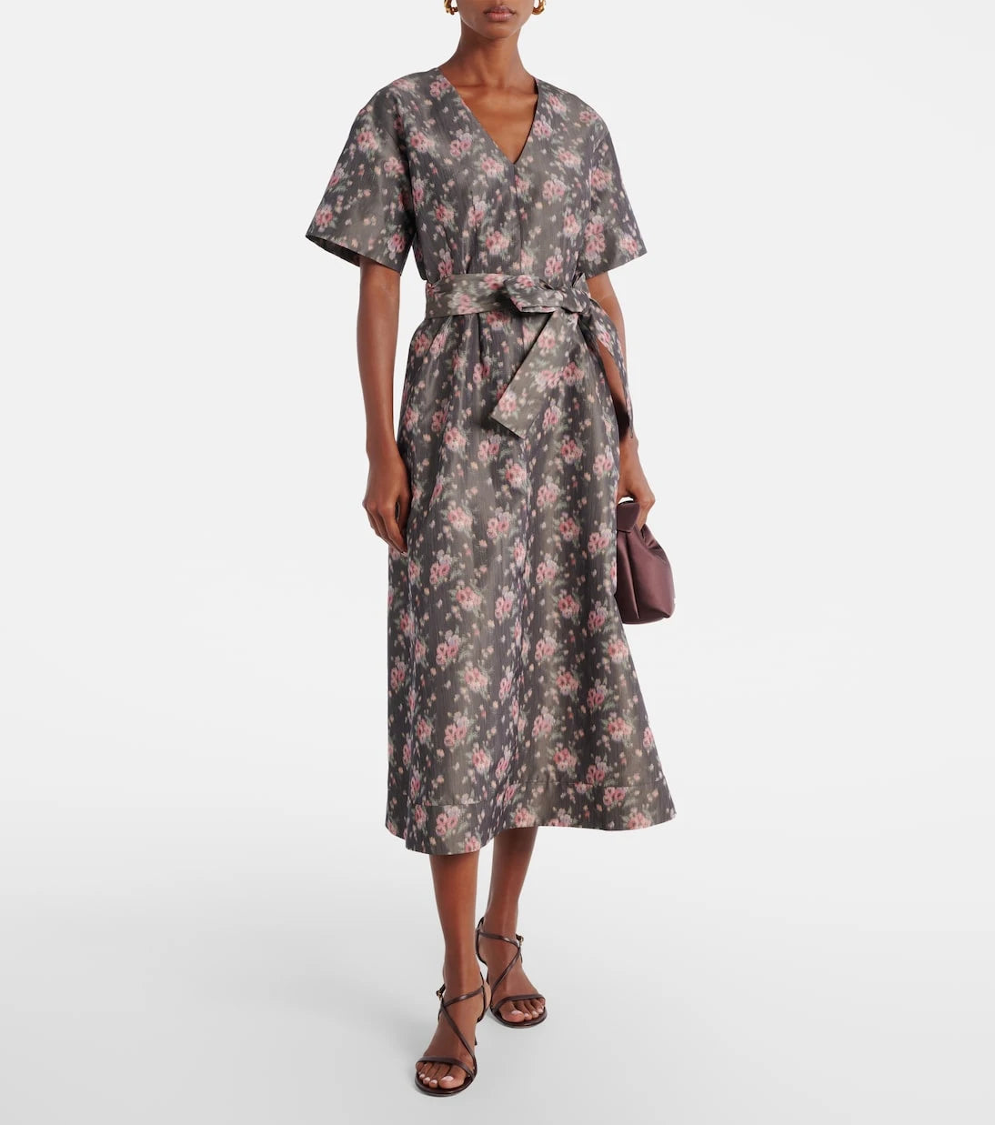 Markarian - Lunetta floral taffetta midi dress