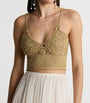 Ralph Lauren Collection Beige Silk Crochet Bralette