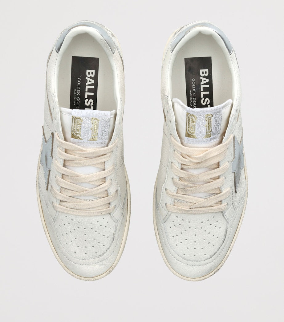Golden Goose White Leather Ball Star Sneakers