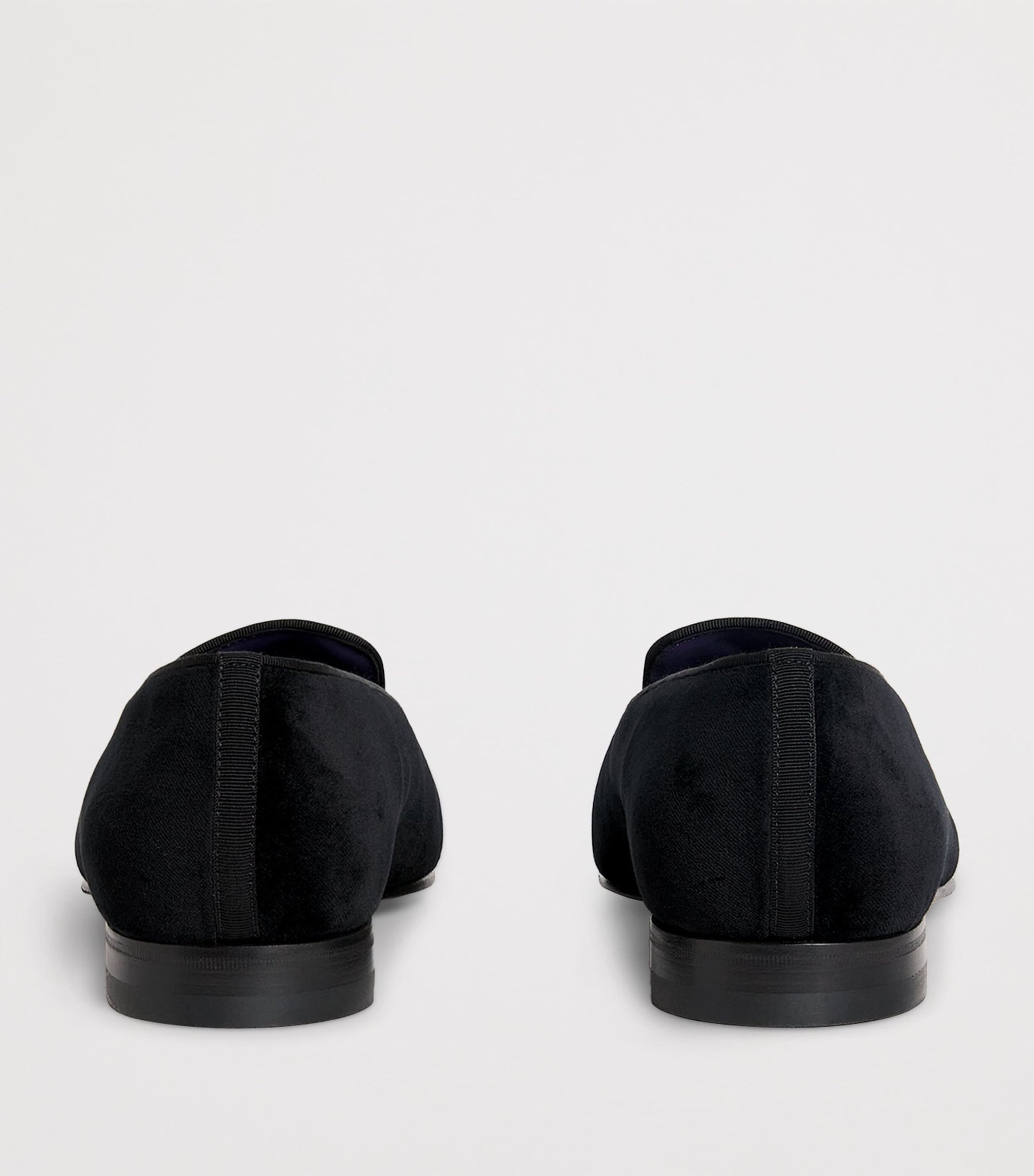 Velvet Crest-Embellished Slippers