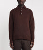 Norse Projects Burgundy Alpaca-Blend Rasmus Polo Sweater