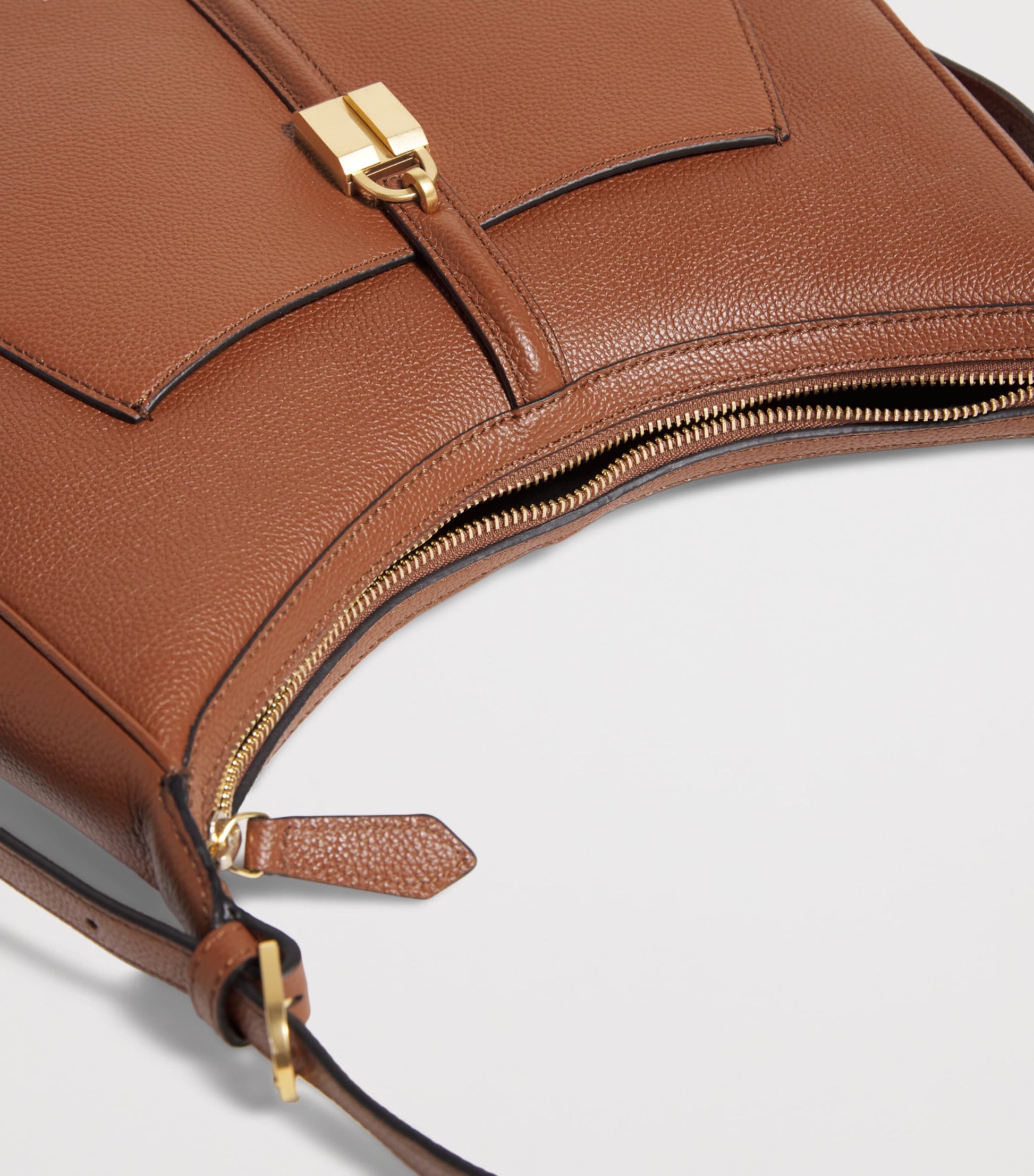 Demellier Beige Small Leather Siena Shoulder Bag