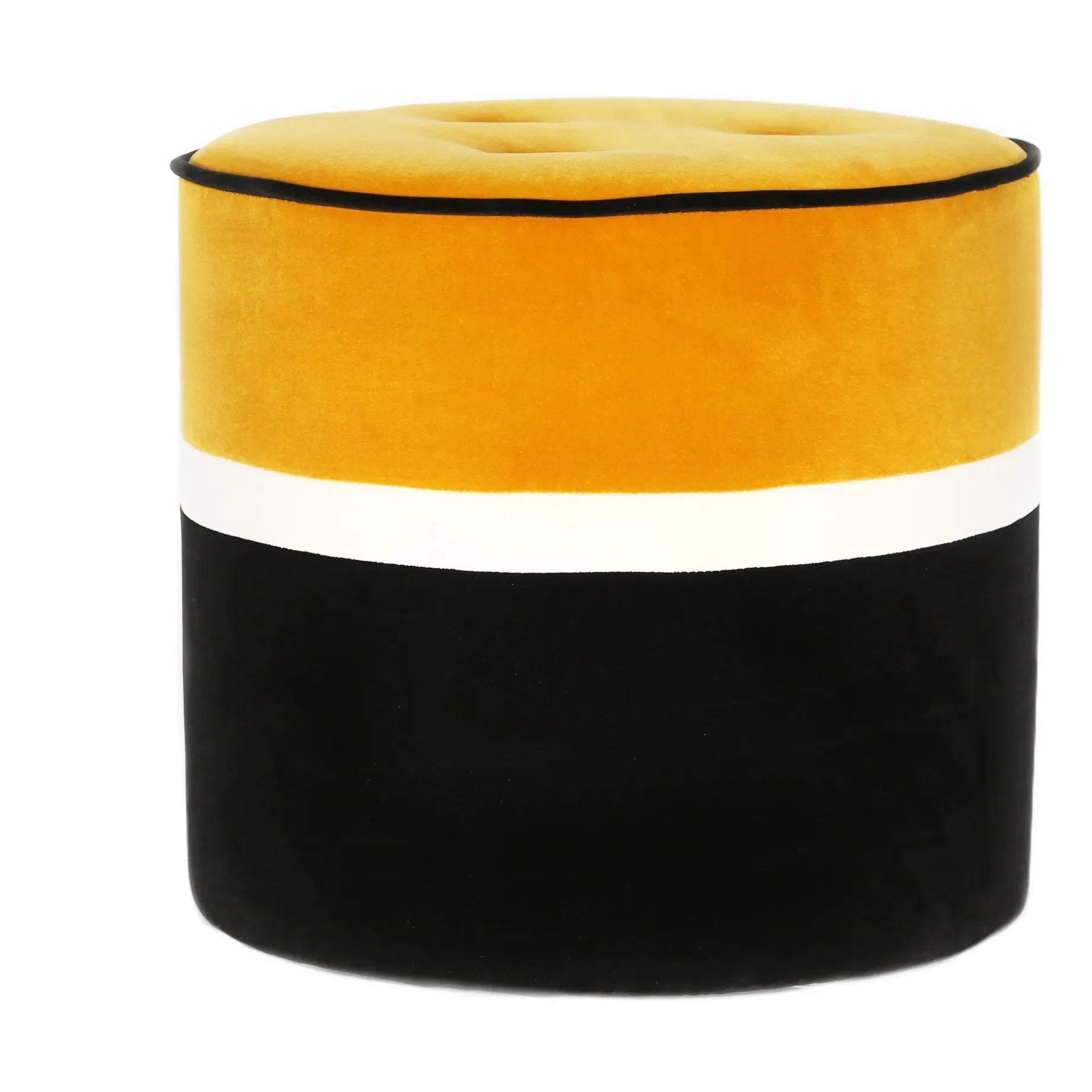 Maison Sarah Lavoine - Leo Velvet Pouffe  | Ochre