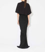 Alaïa Gathered Asymmetric Maxi Skirt