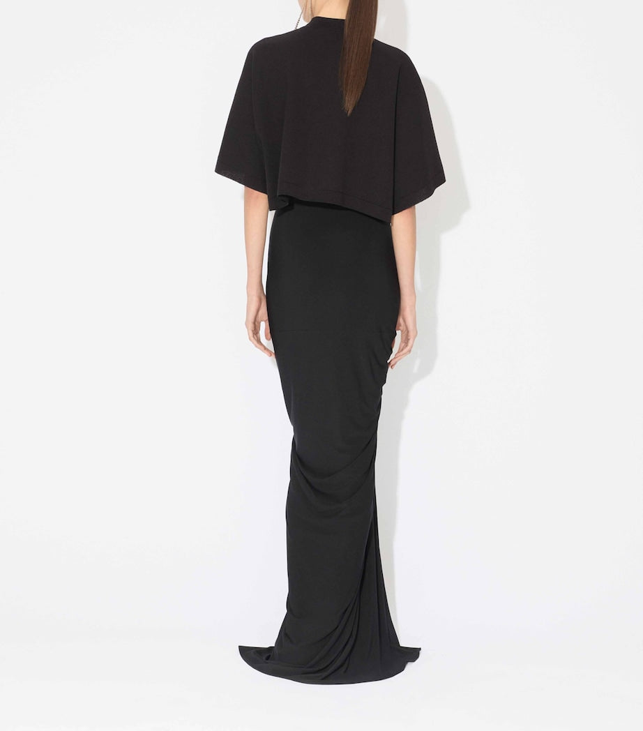 Alaïa Gathered Asymmetric Maxi Skirt