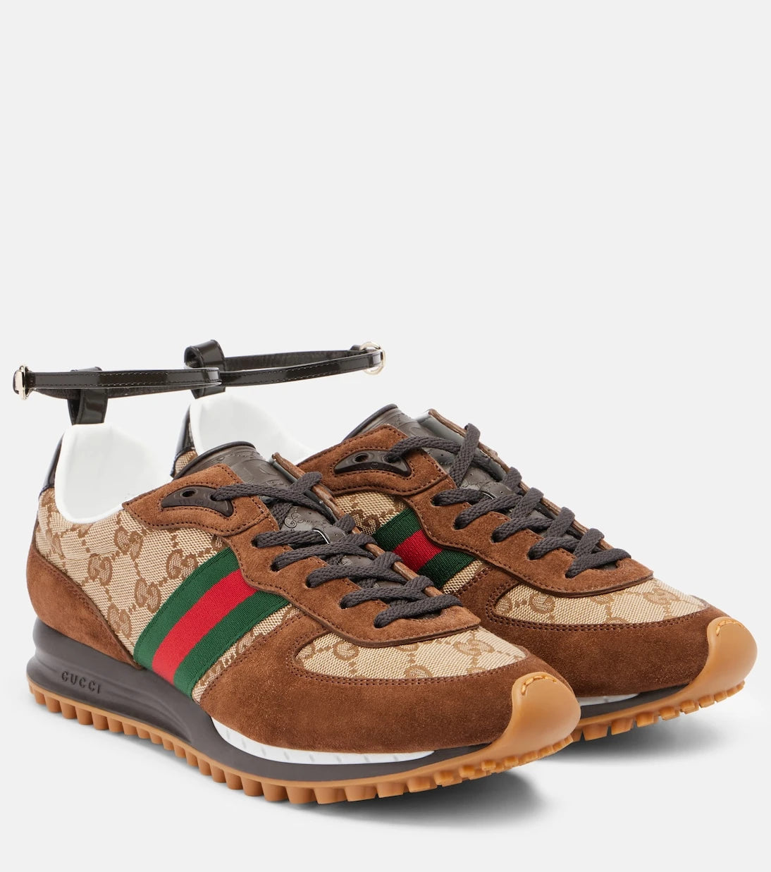 Gucci - Re-Motion suede-trimmed sneakers