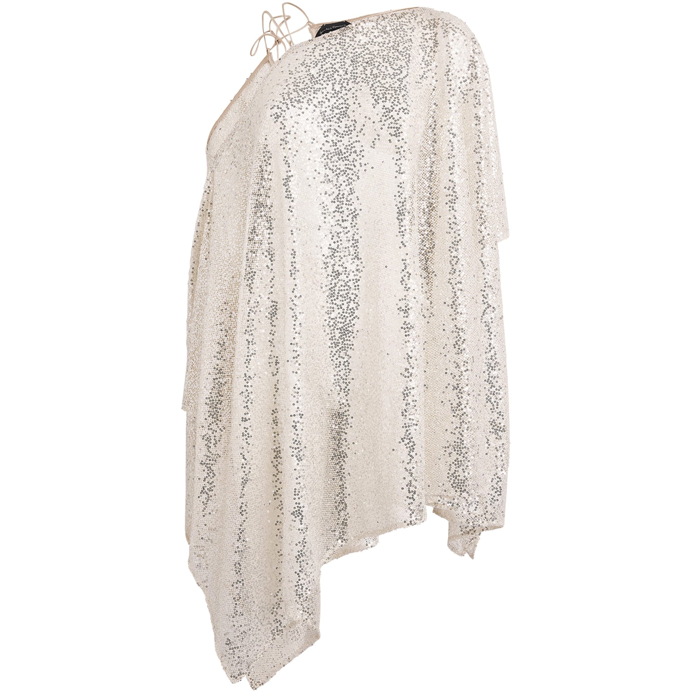 Semi-Sheer Sza Sza Disco Mini Dress CHAMPAGNE