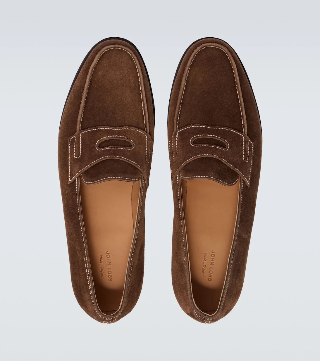 John Lobb - Lopez suede penny loafers