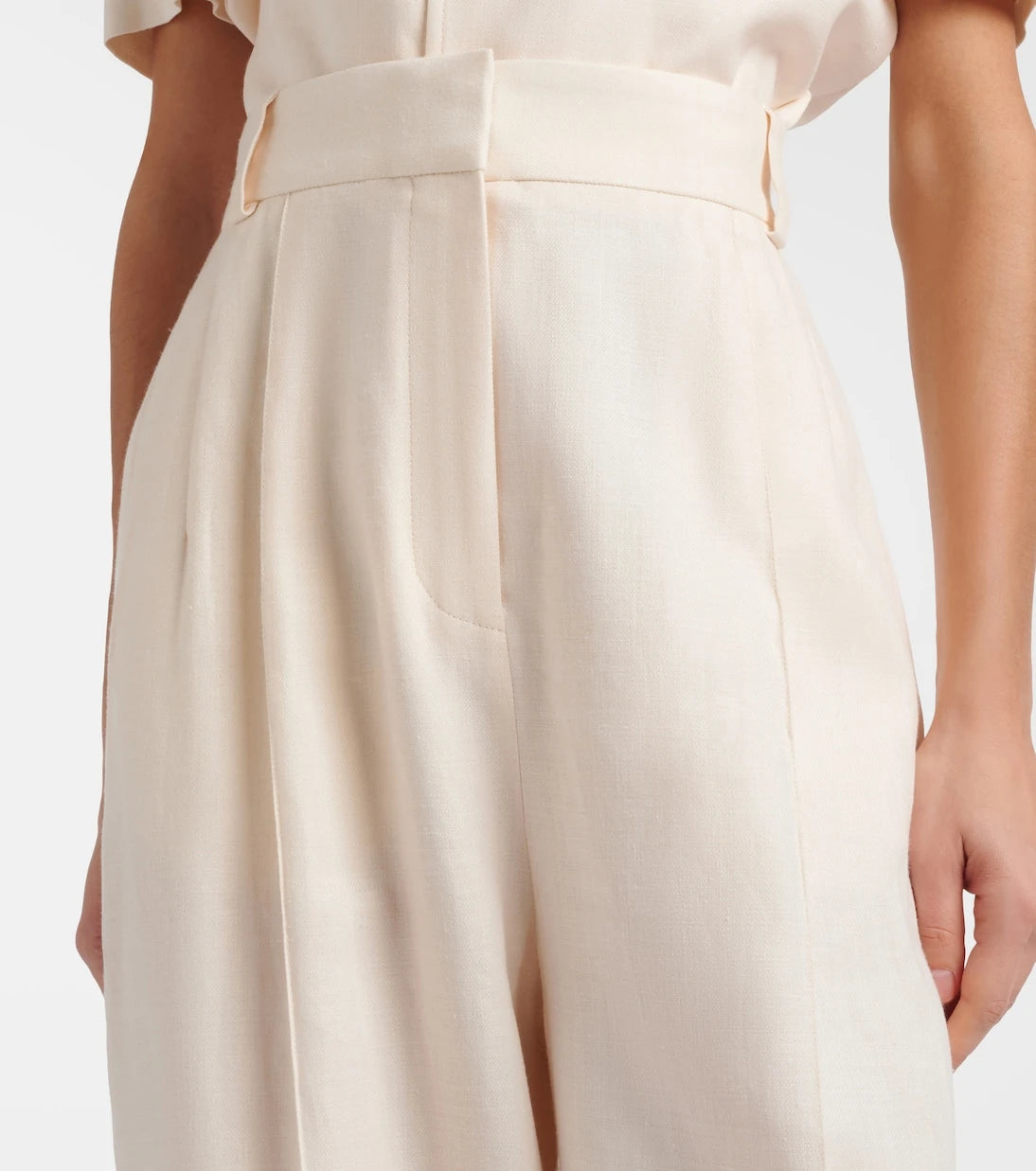 Loro Piana - Lodger linen and wool wide-leg pants