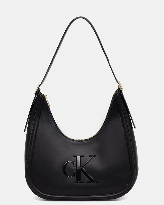 Calvin Klein чанта тип хобо дамска от имитация на кожа