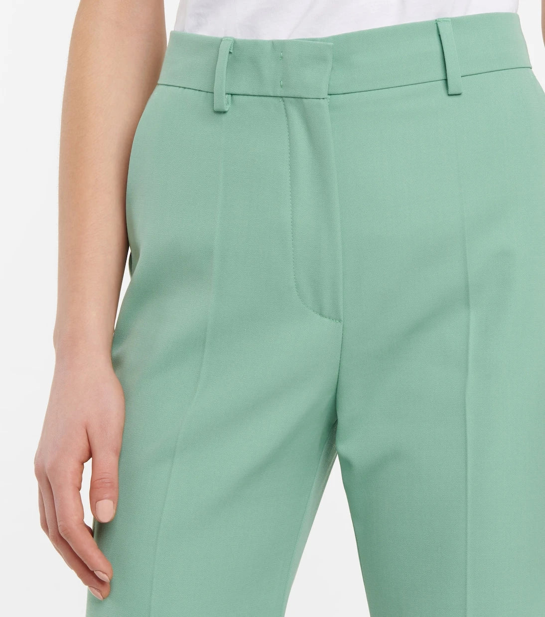 Sportmax - Laccato high-rise flared pants