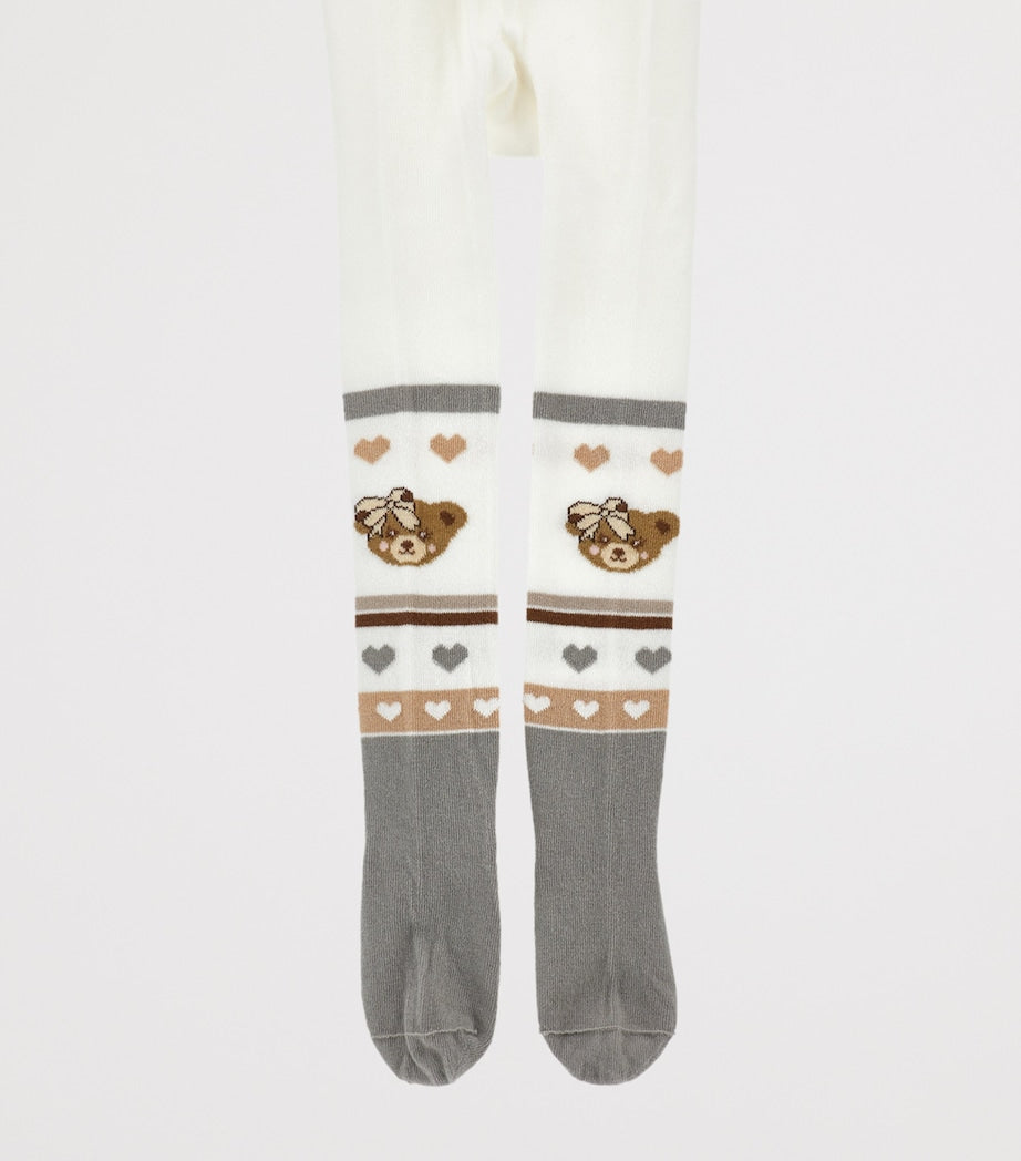 Cotton-Blend Teddy Bear Tights