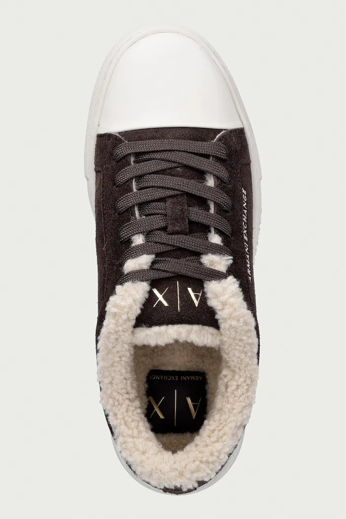 Armani Exchange kadın süet spor ayakkabı