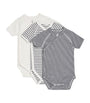 Petit Bateau Set of 3 Cotton Bodysuits (Newborn - 12 Months)