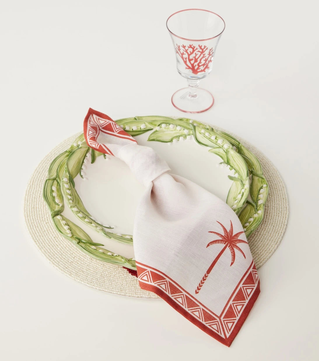Les-Ottomans - Seahorse set of 2 beaded placemats