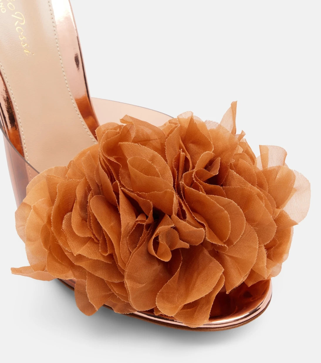 Gianvito Rossi - Igea floral-appliqué PVC mules