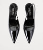 Patent Leather Lidia Slingback Pumps 105 BLACK
