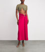 Christopher Esber Red Spiral Crystal Suspension Maxi Skirt
