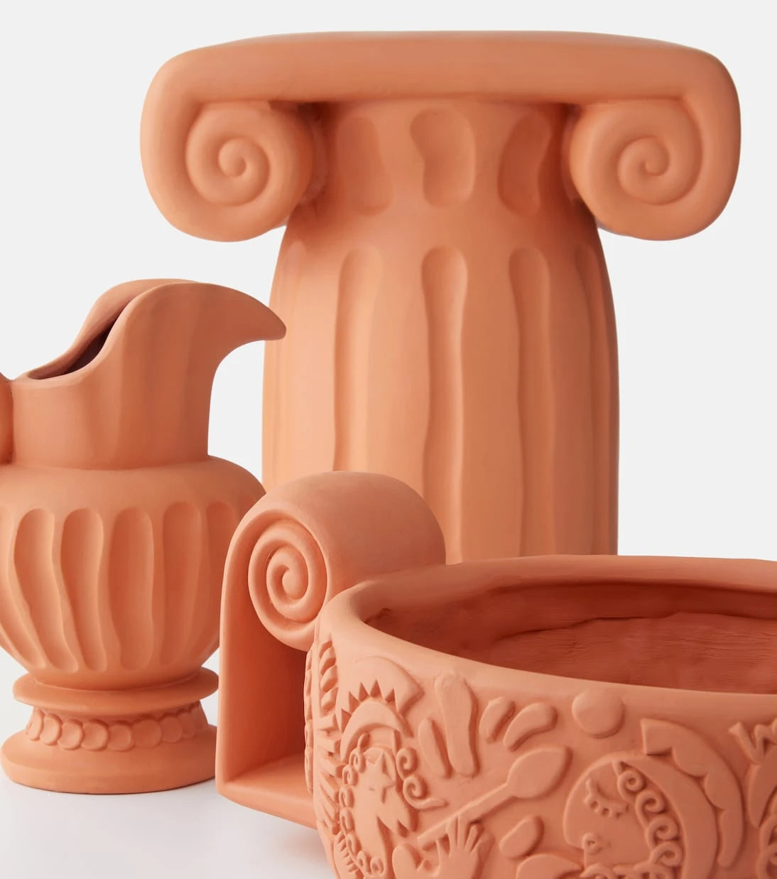 Seletti - Magna Graecia Capitello terracotta decorative object by Antonio Aricò