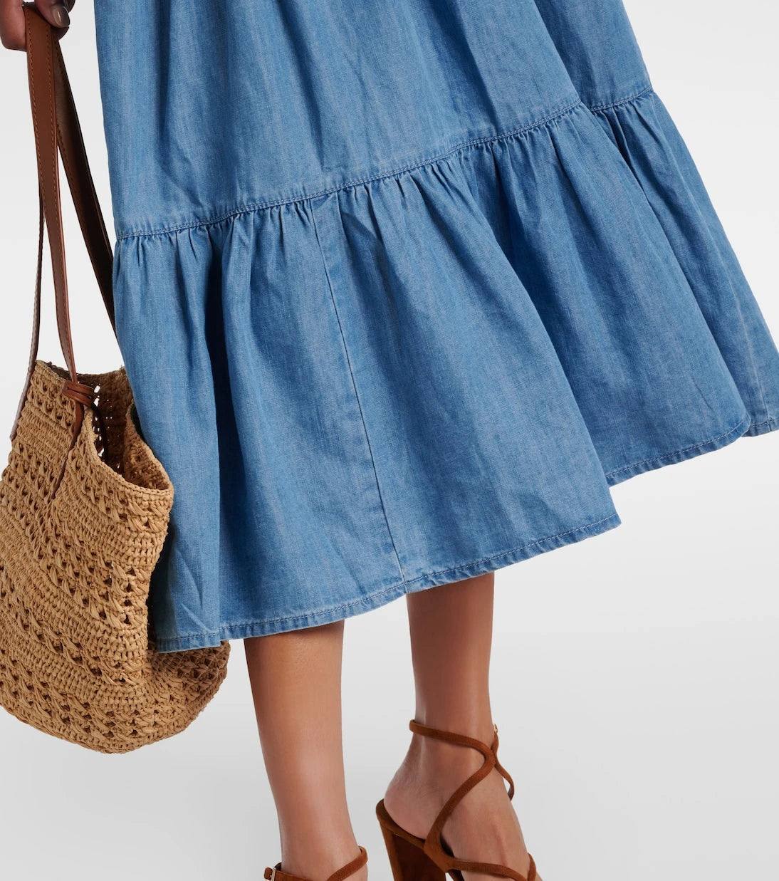 Veronica Beard - Tola tiered cotton-blend midi dress