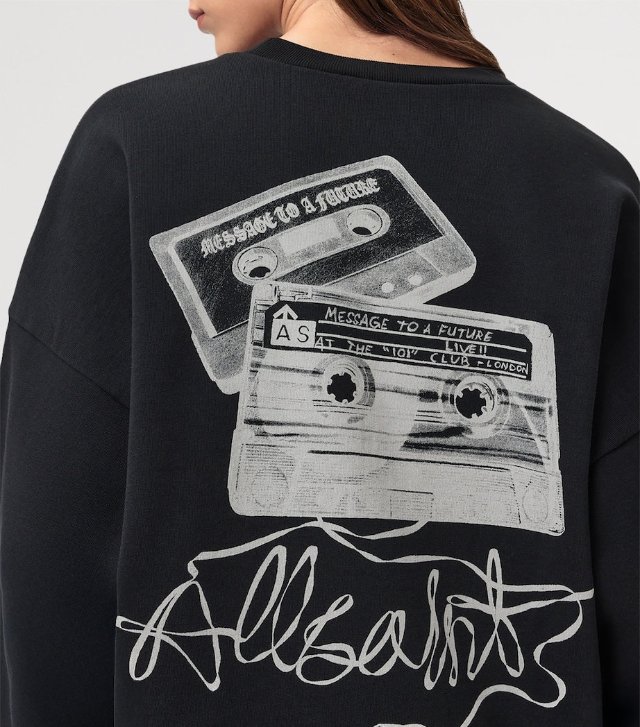 AllSaints Black Reel Print Lila Sweatshirt