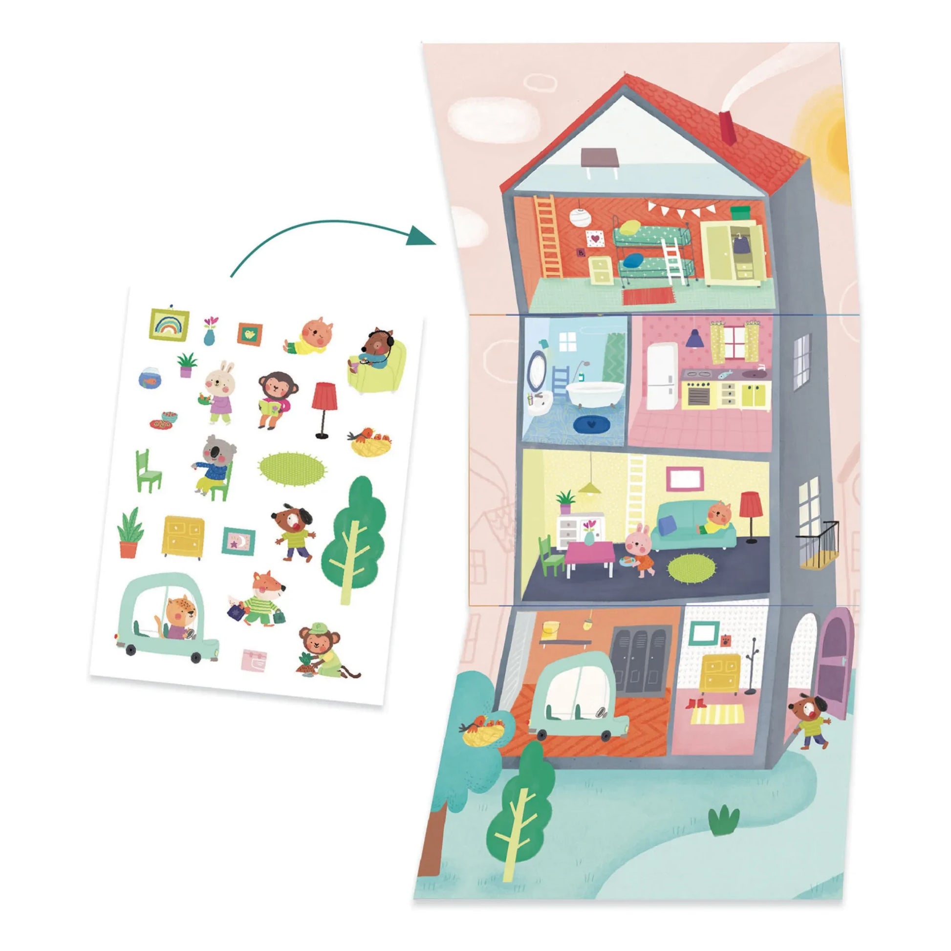 Djeco - Animals and Their Homes Multi-Activity Box