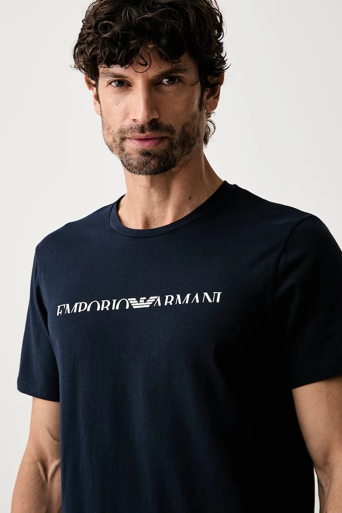 Emporio Armani Underwear pamuklu elastanlı erkek ev tişörtü