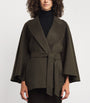 Green Camel-Wool Belted Coat